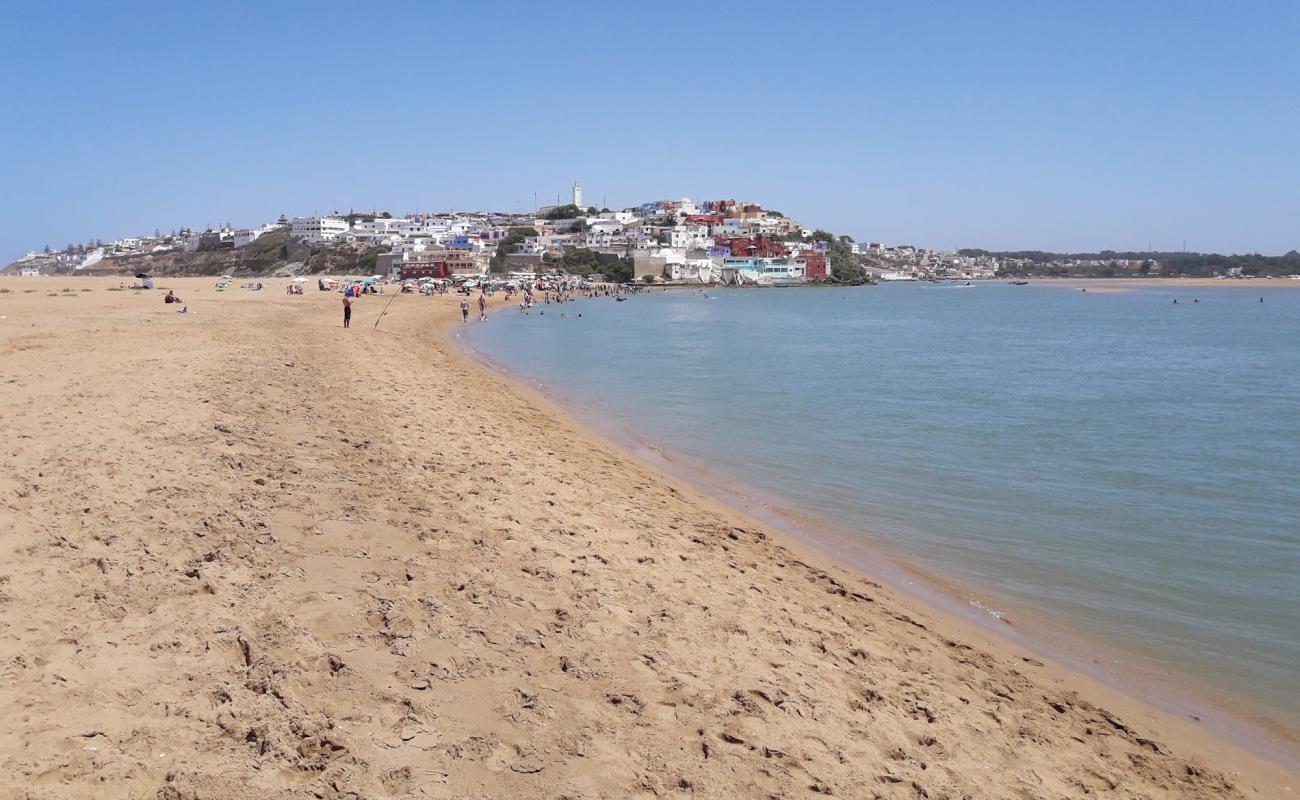 Moulay Bousselham beach'in fotoğrafı parlak ince kum yüzey ile