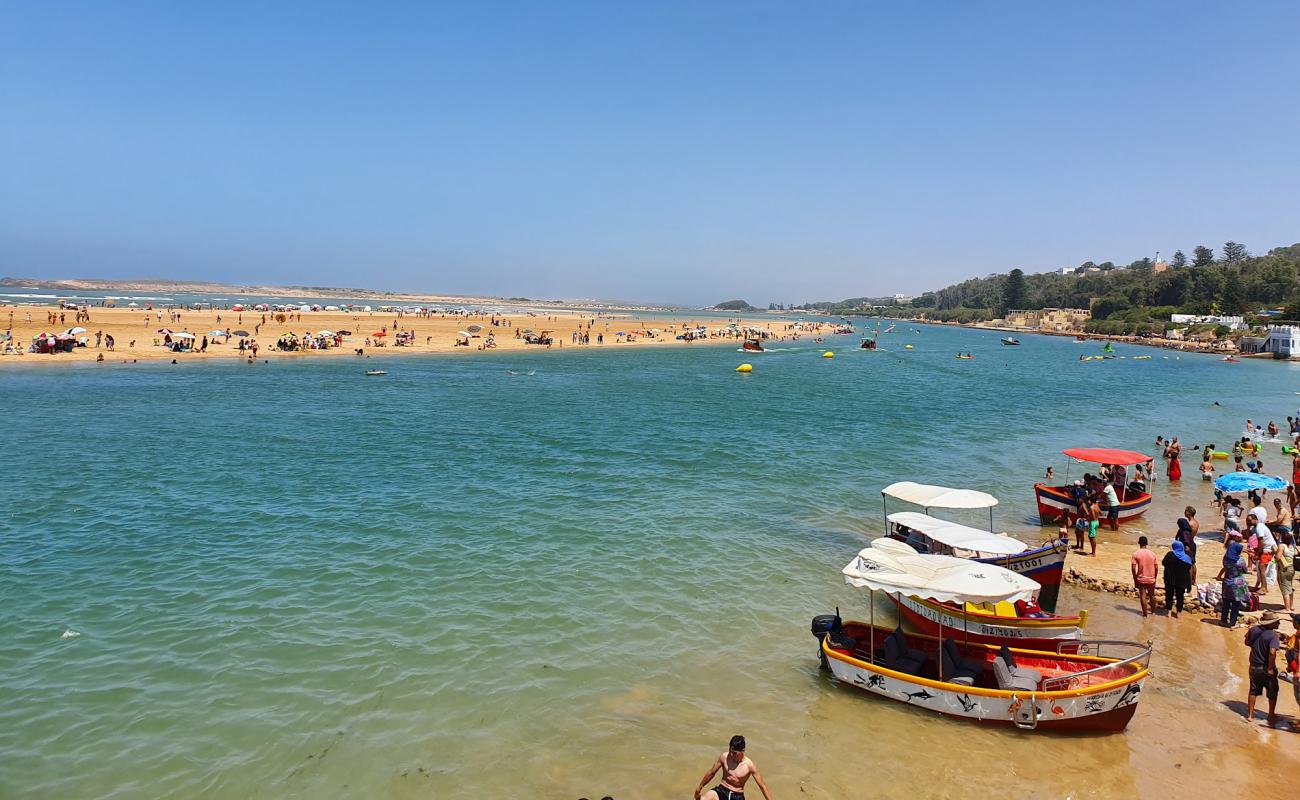El Oualidia Plage'in fotoğrafı i̇nce bej kum yüzey ile