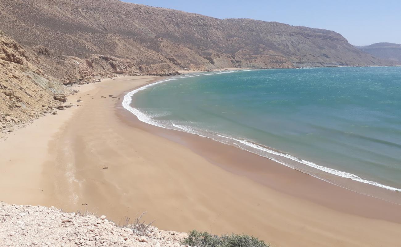 Plage d'Imsouane 2'in fotoğrafı i̇nce kahverengi kum yüzey ile