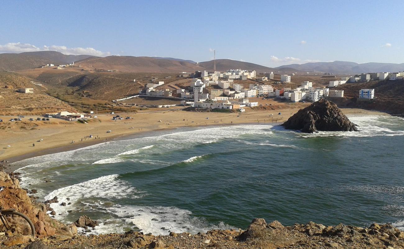 Plage Sidi Mohammed Ben Abdellah'in fotoğrafı i̇nce bej kum yüzey ile
