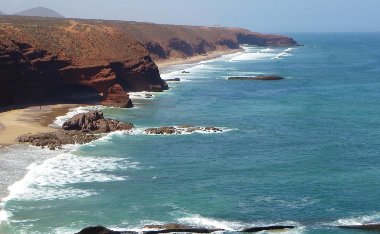 Plage Sidi Ifni'in fotoğrafı kahverengi kum yüzey ile