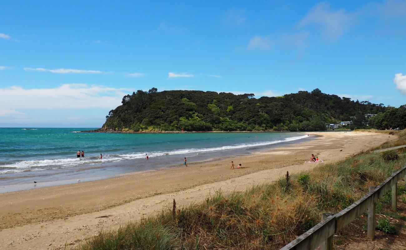 Taipa Beach'in fotoğrafı parlak kabuk kumu yüzey ile