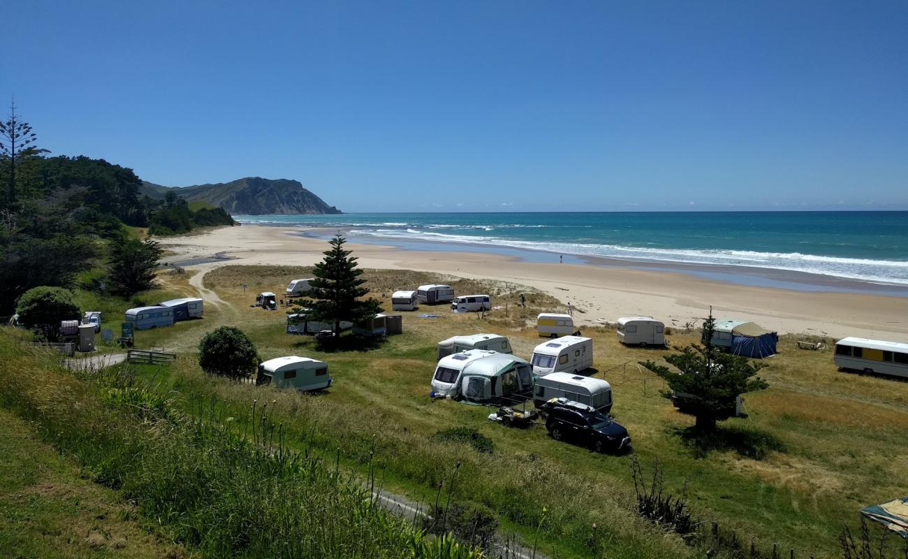 Waihau Bay Beach'in fotoğrafı açık bej kum yüzey ile