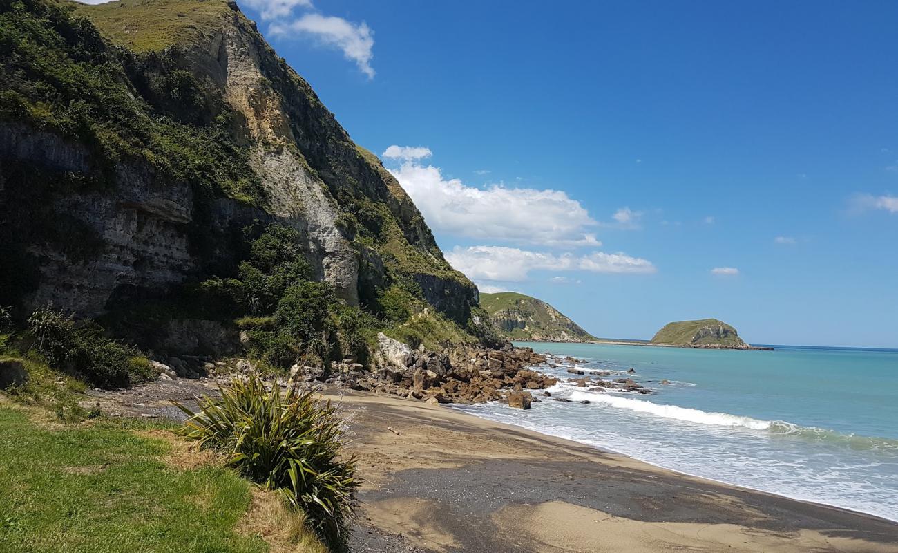 Tangoio Beach'in fotoğrafı açık bej kum yüzey ile