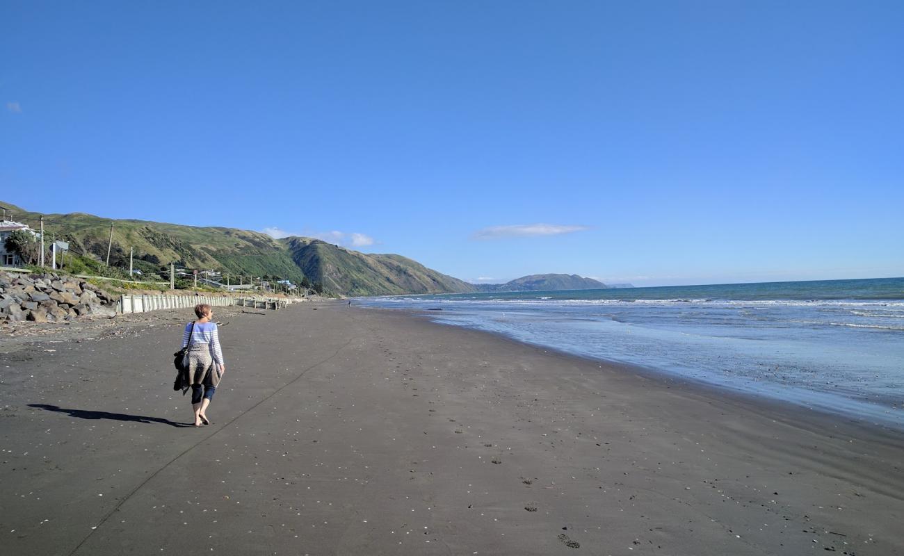 Paekakariki Beach'in fotoğrafı gri kum yüzey ile