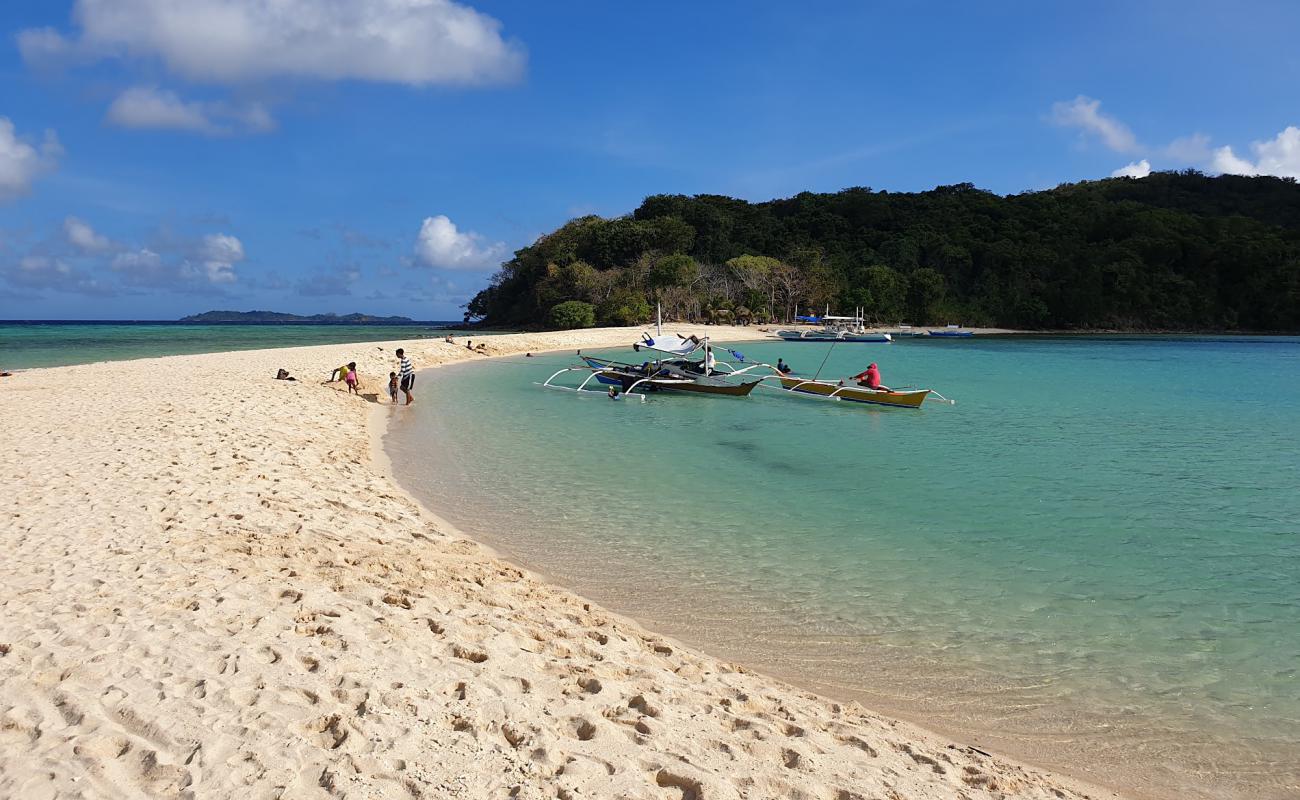 Ditaytayan Island Beach'in fotoğrafı parlak kum yüzey ile