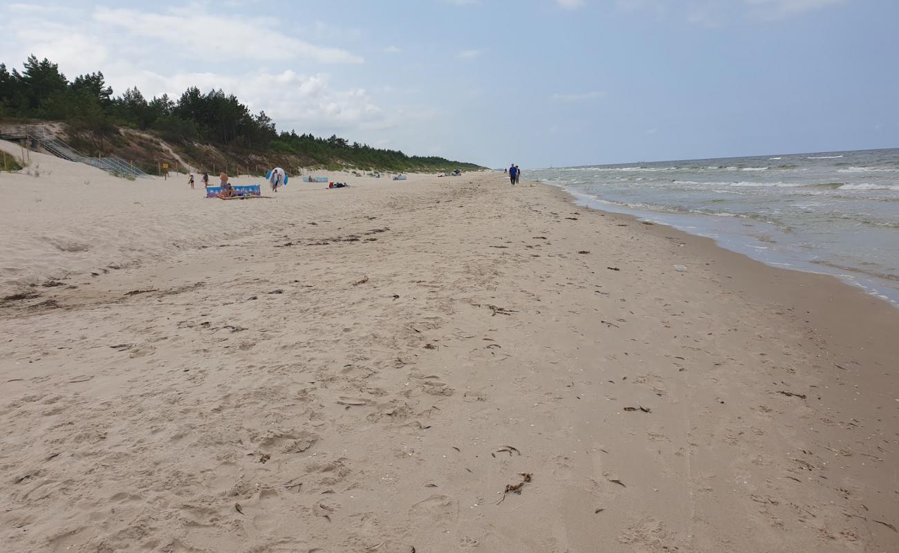 Mrzezynska Beach'in fotoğrafı i̇nce bej kum yüzey ile