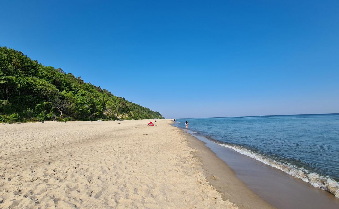 Jastrzebia Gora II Beach'in fotoğrafı i̇nce bej kum yüzey ile