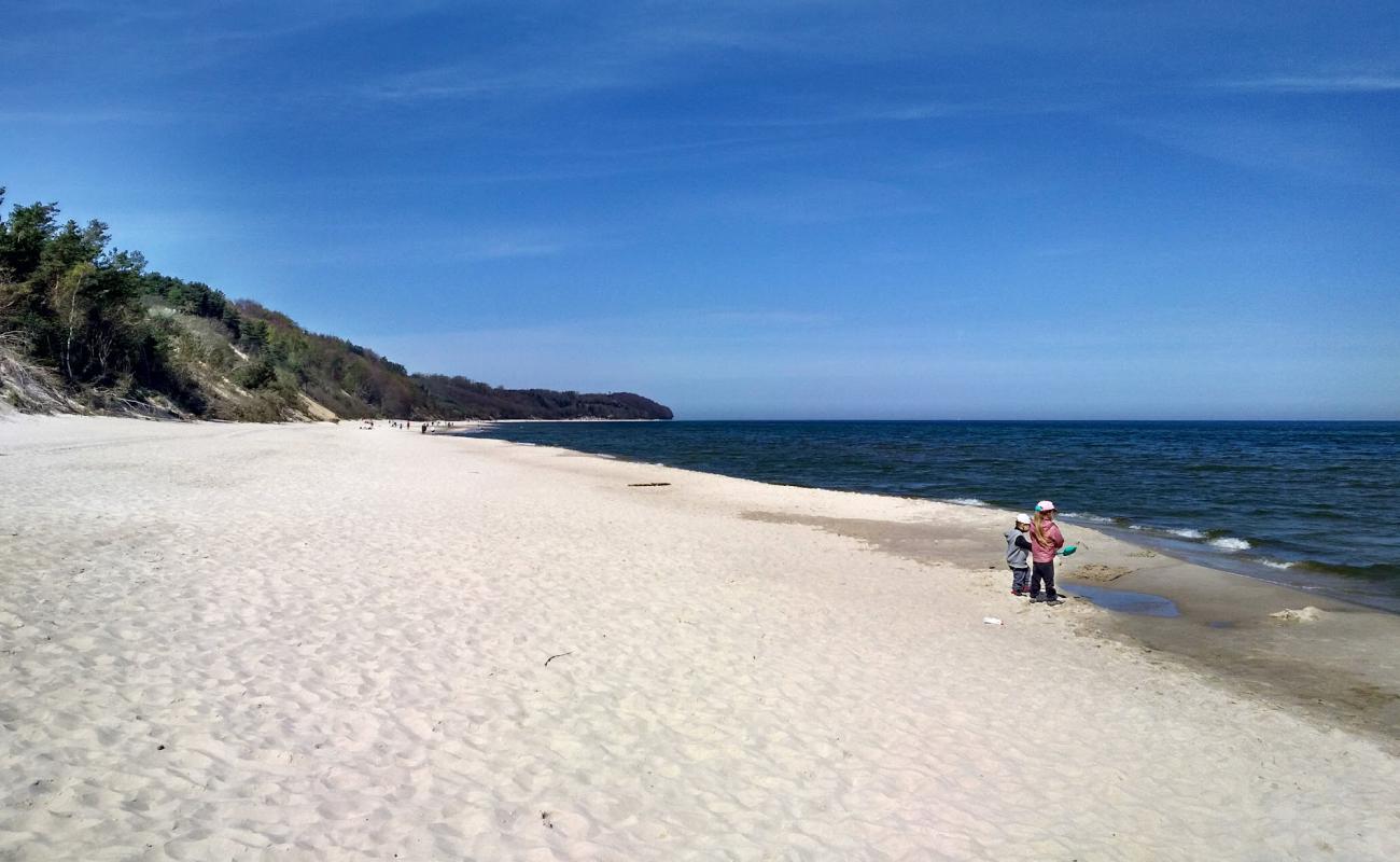 Chlapowo Beach'in fotoğrafı i̇nce bej kum yüzey ile