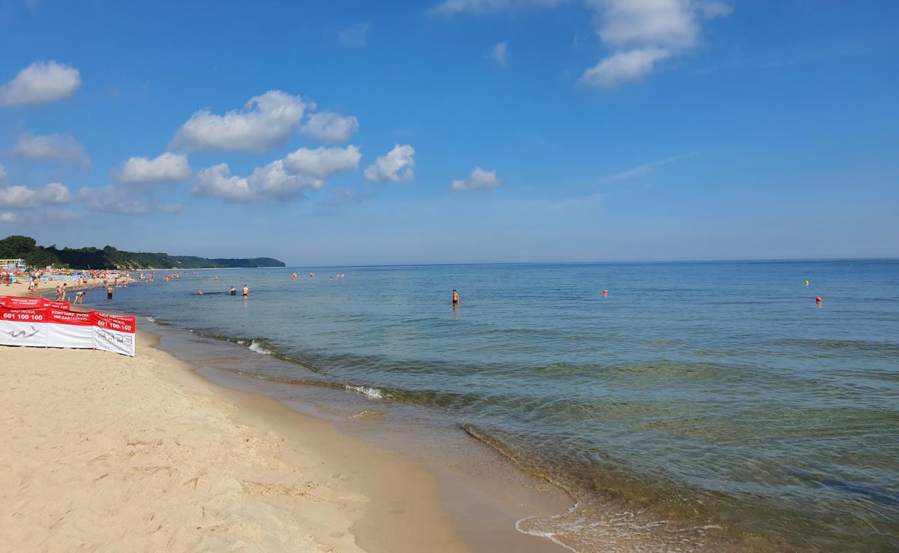Wladyslawowo Beach'in fotoğrafı i̇nce bej kum yüzey ile