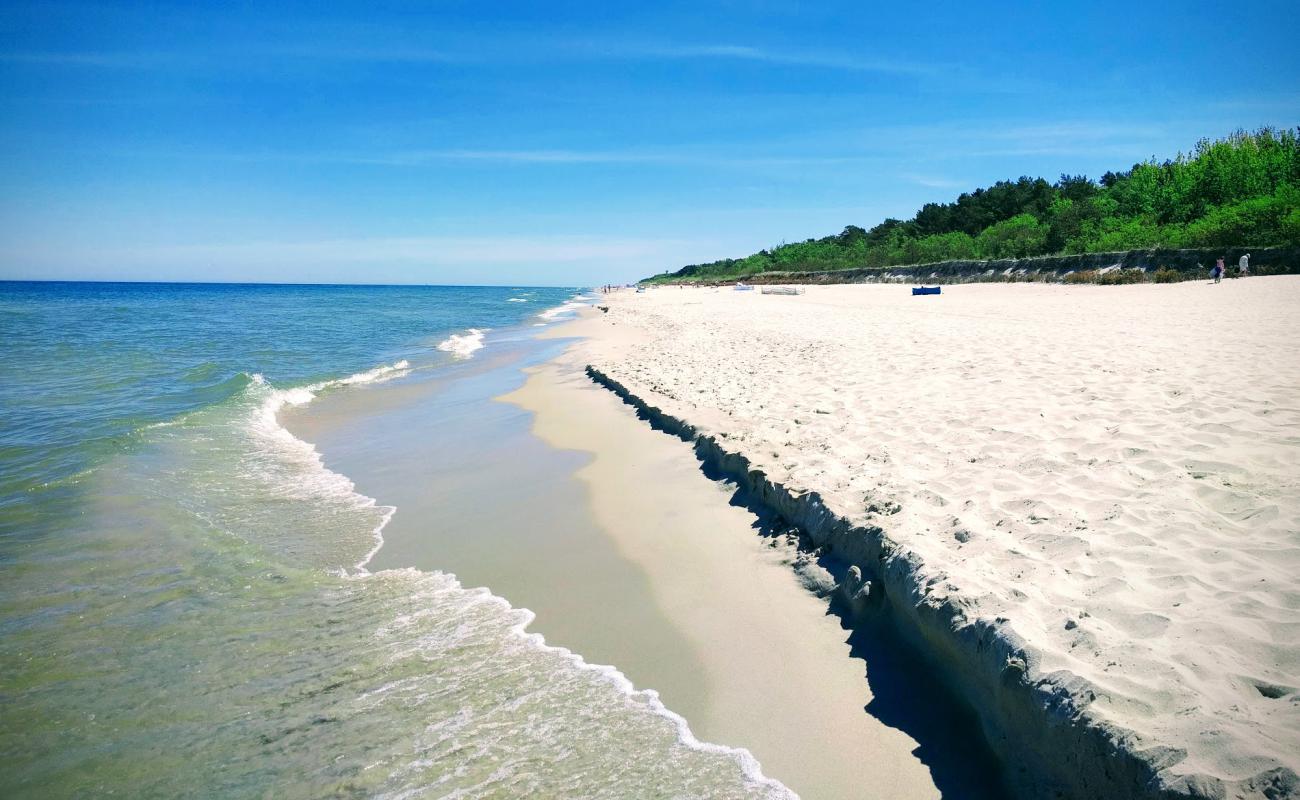 Jastarnia-Chlapowo Beach'in fotoğrafı i̇nce bej kum yüzey ile