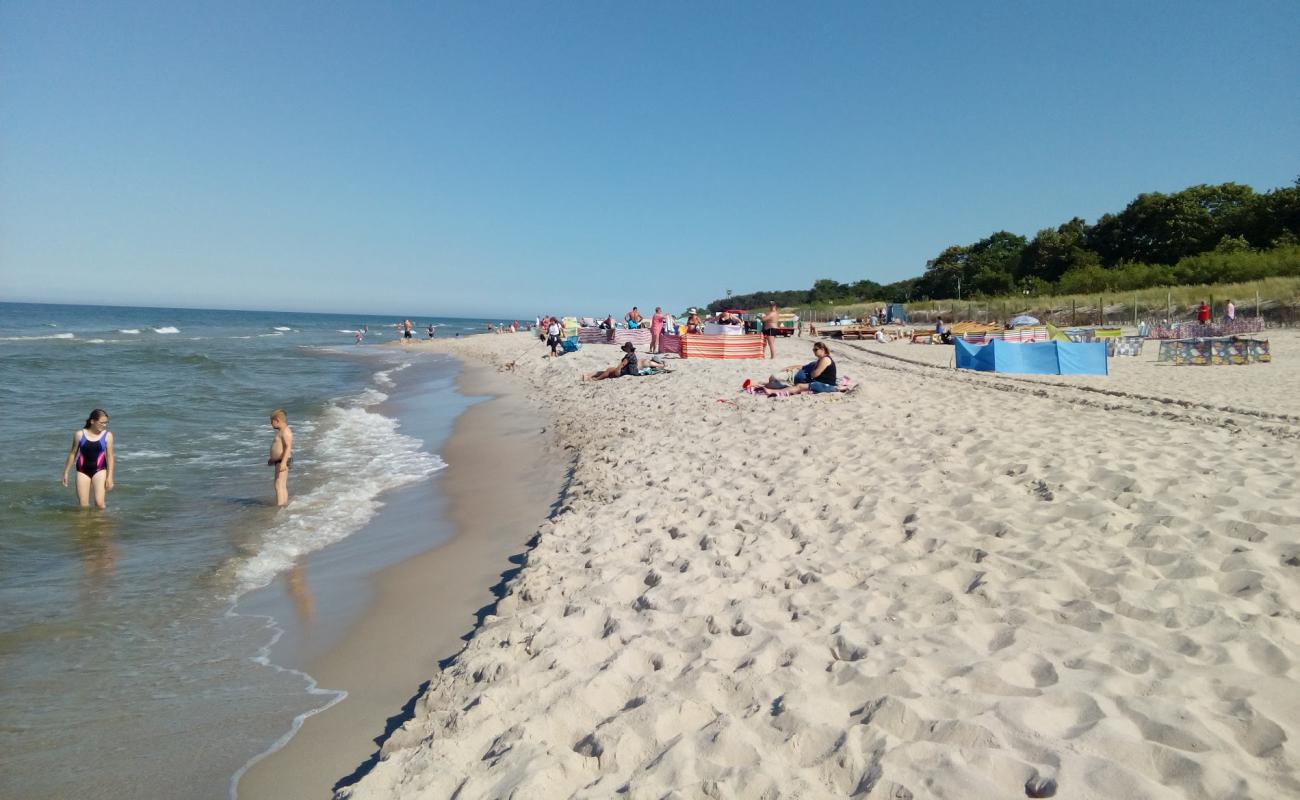 Jastarnia Beach'in fotoğrafı parlak kum yüzey ile