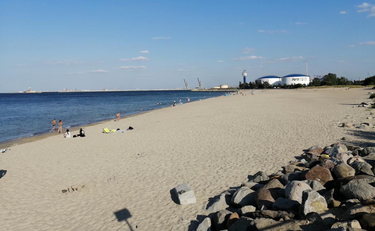 Westerplatte beach'in fotoğrafı parlak kum yüzey ile