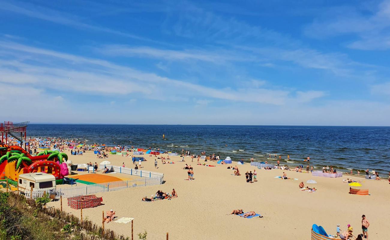 Stegna Morska beach'in fotoğrafı parlak ince kum yüzey ile