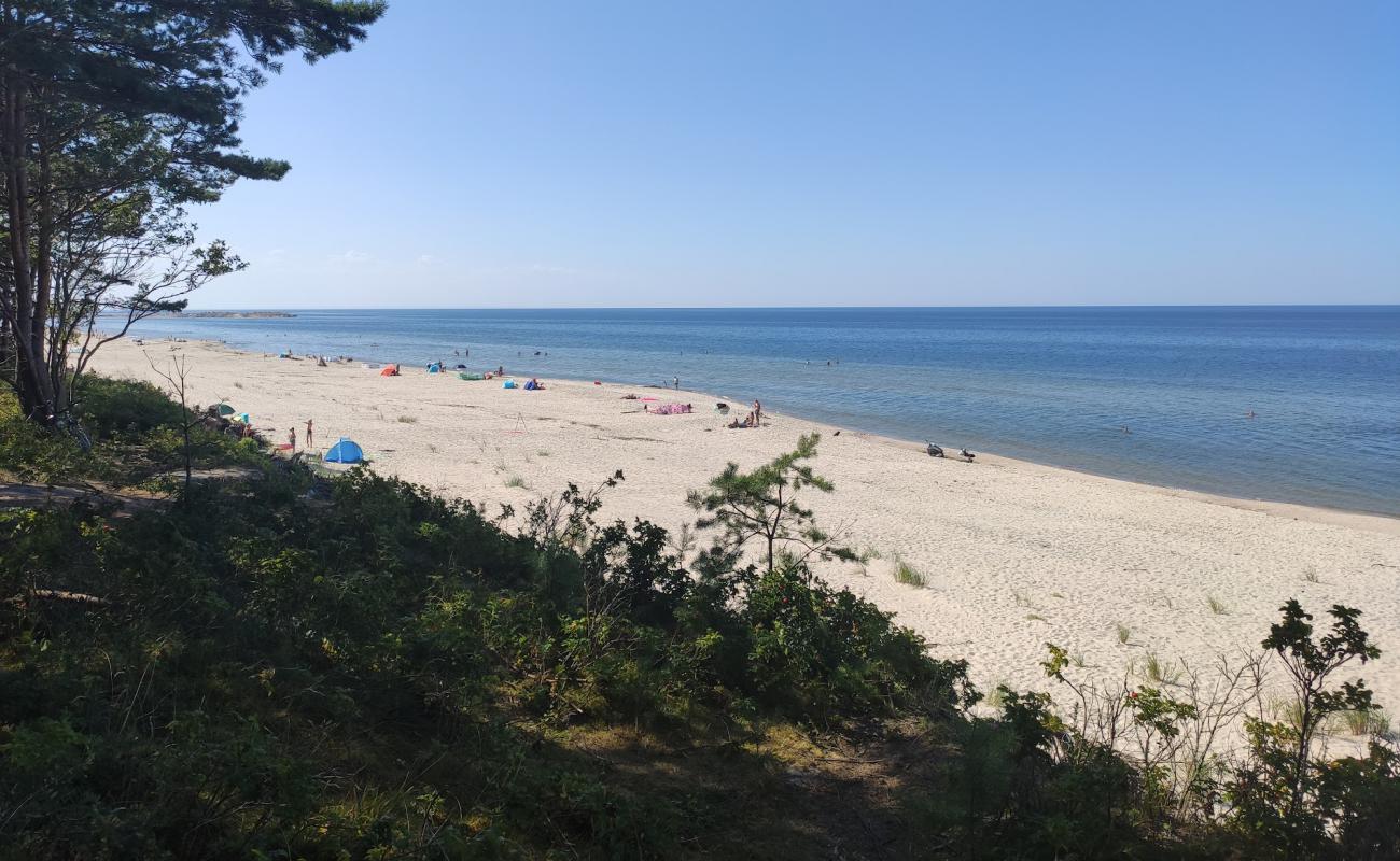 Przebrno beach'in fotoğrafı parlak kum yüzey ile