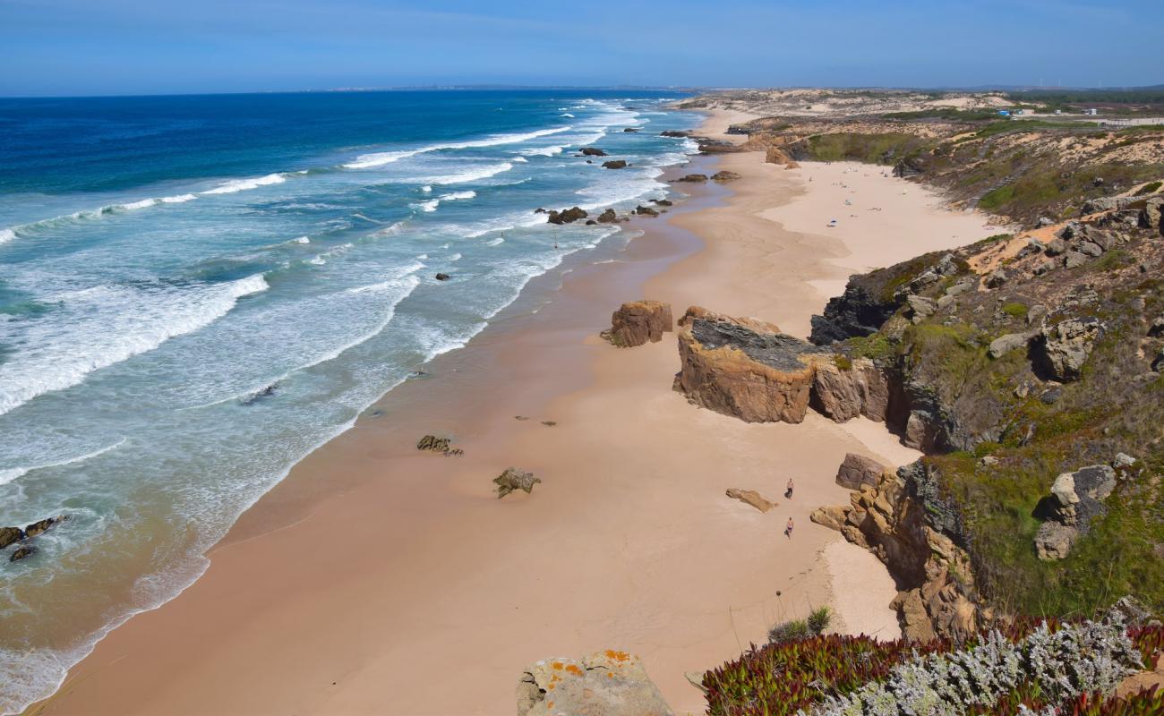 Beach Malhao'in fotoğrafı i̇nce bej kum yüzey ile