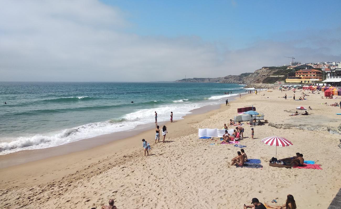 Praia da Areia Branca'in fotoğrafı parlak kum yüzey ile