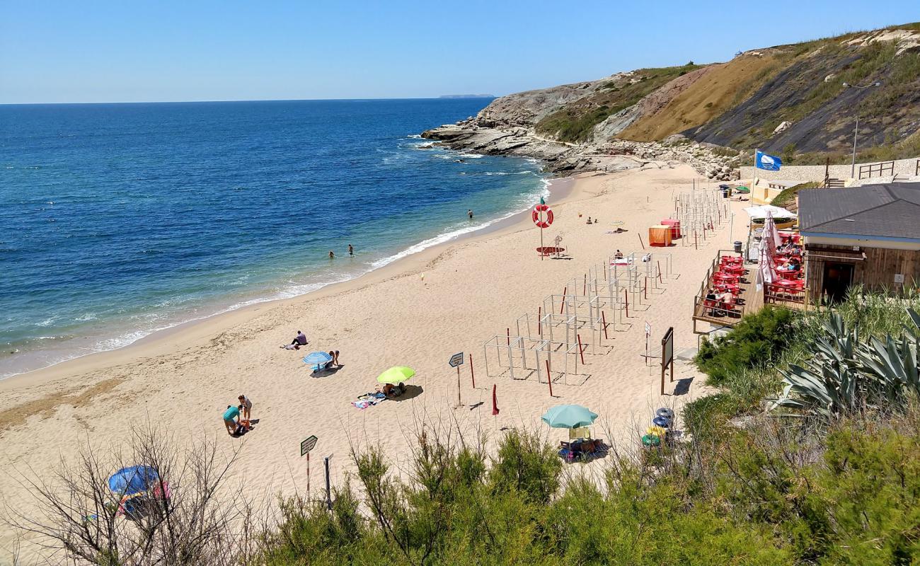 Praia de Sao Bernardino'in fotoğrafı i̇nce bej kum yüzey ile