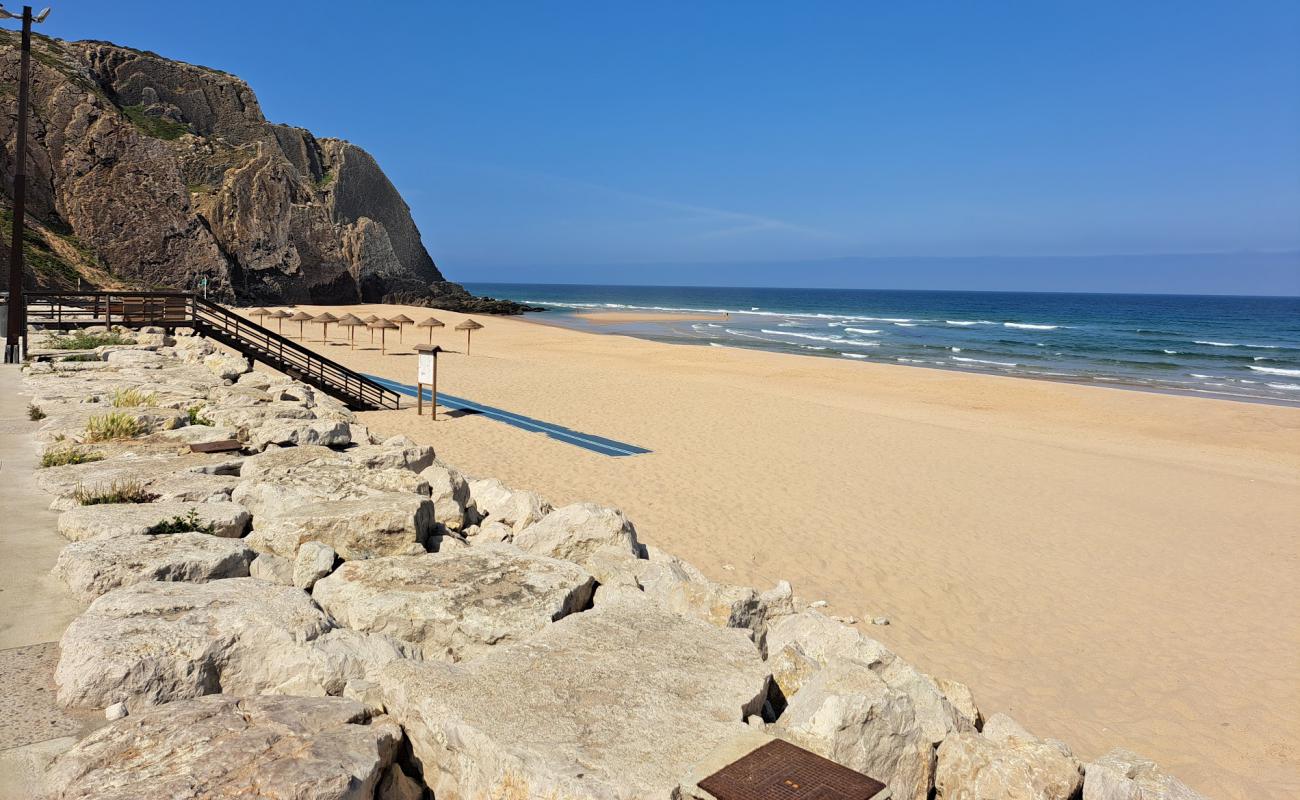 Praia Grande Beach'in fotoğrafı parlak kum yüzey ile