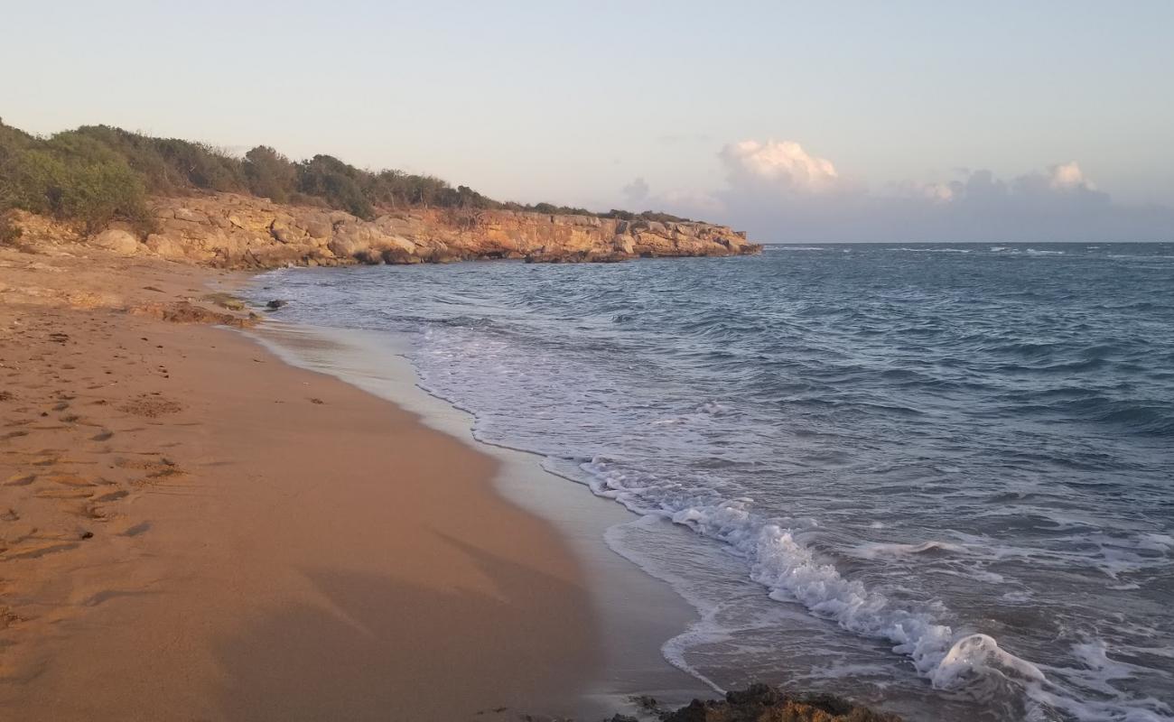 Playa Pelicano'in fotoğrafı taşlı kum yüzey ile