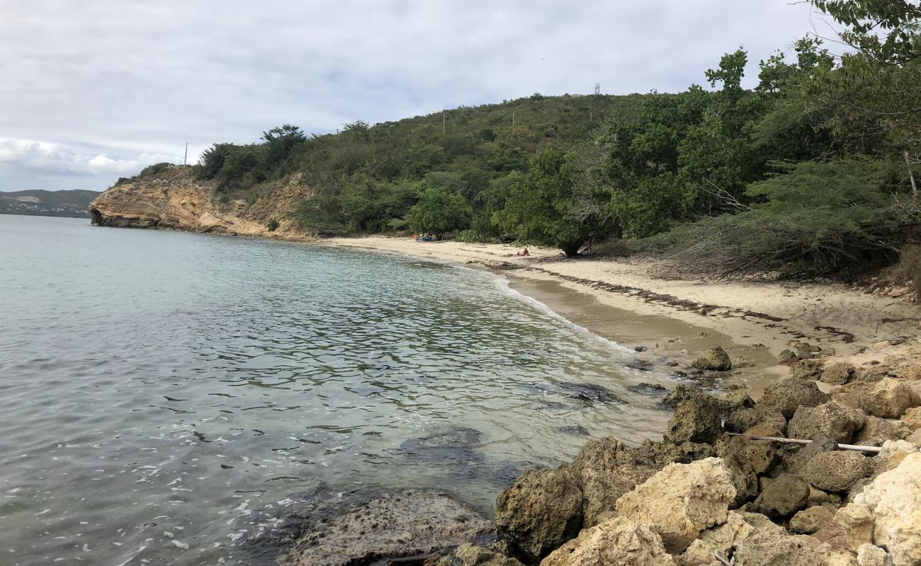 Playa Jaboncillo'in fotoğrafı parlak ince kum yüzey ile