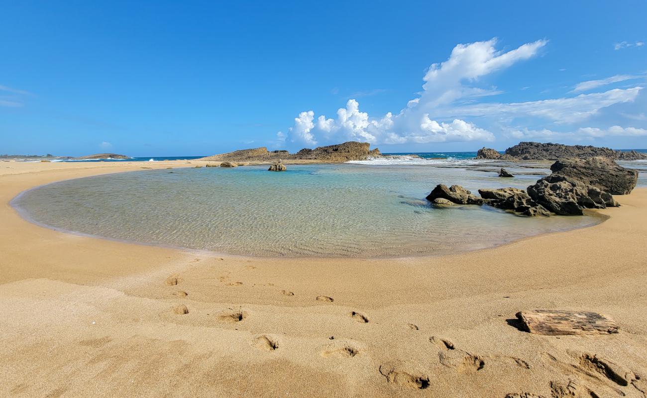 Las Golondrinas beach'in fotoğrafı açık bej kum yüzey ile