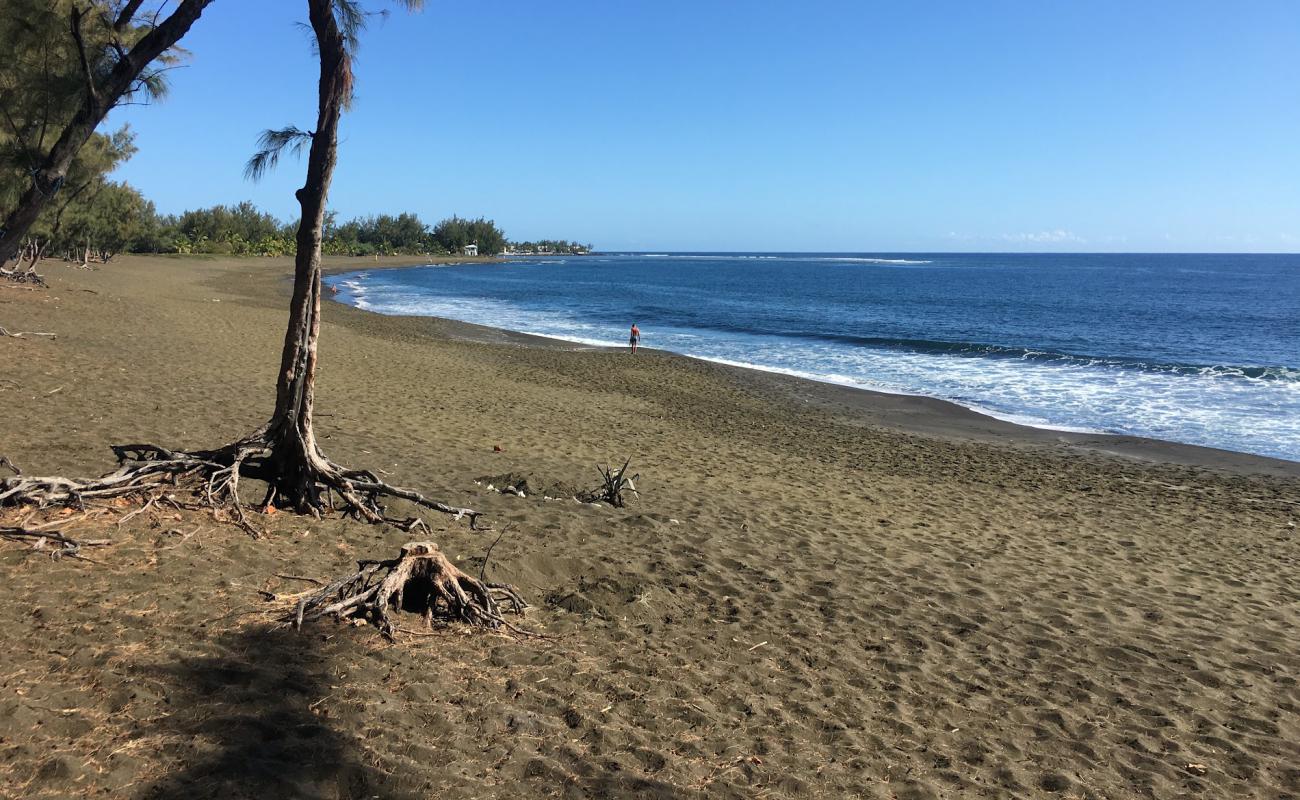 Etang Sale Beach'in fotoğrafı gri kum yüzey ile