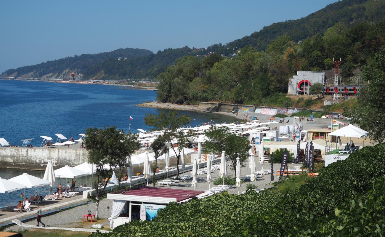 Lastochka beach'in fotoğrafı gri çakıl taşı yüzey ile
