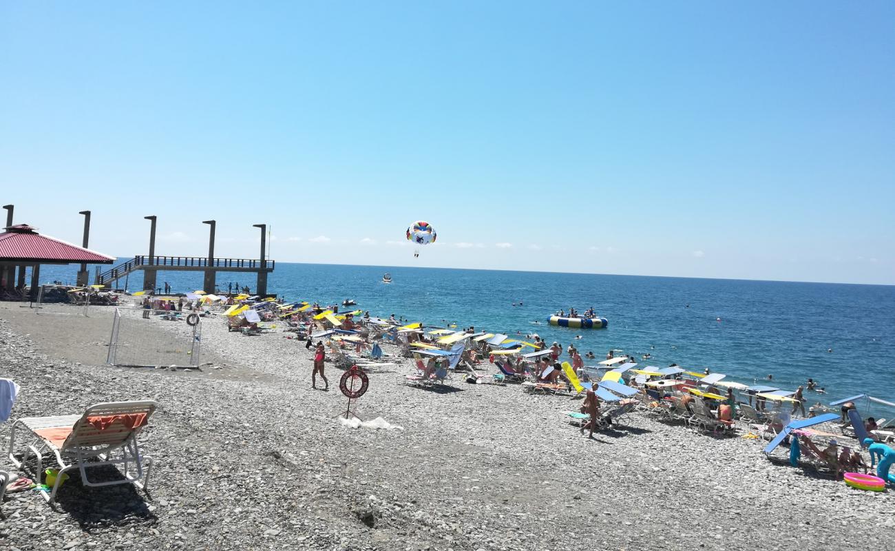 Sheksna beach'in fotoğrafı gri çakıl taşı yüzey ile