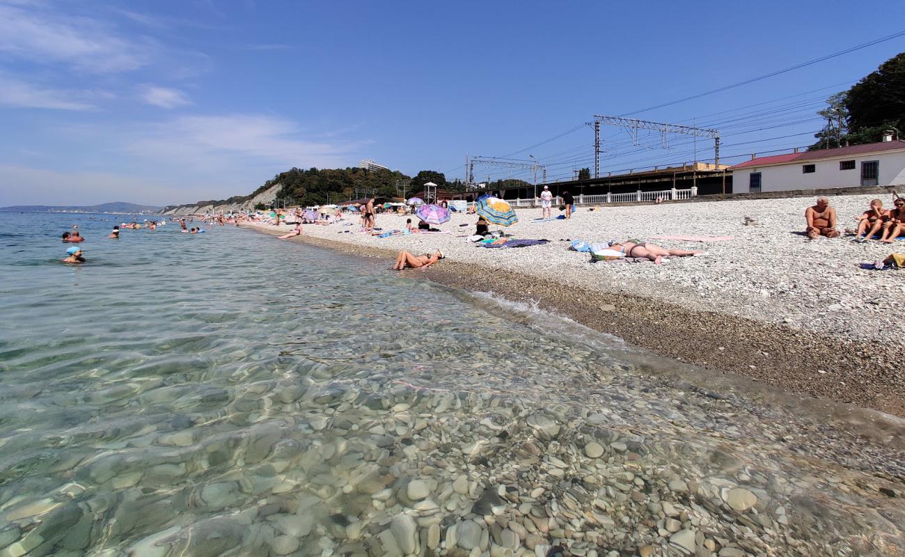 Shepsi beach'in fotoğrafı gri çakıl taşı yüzey ile
