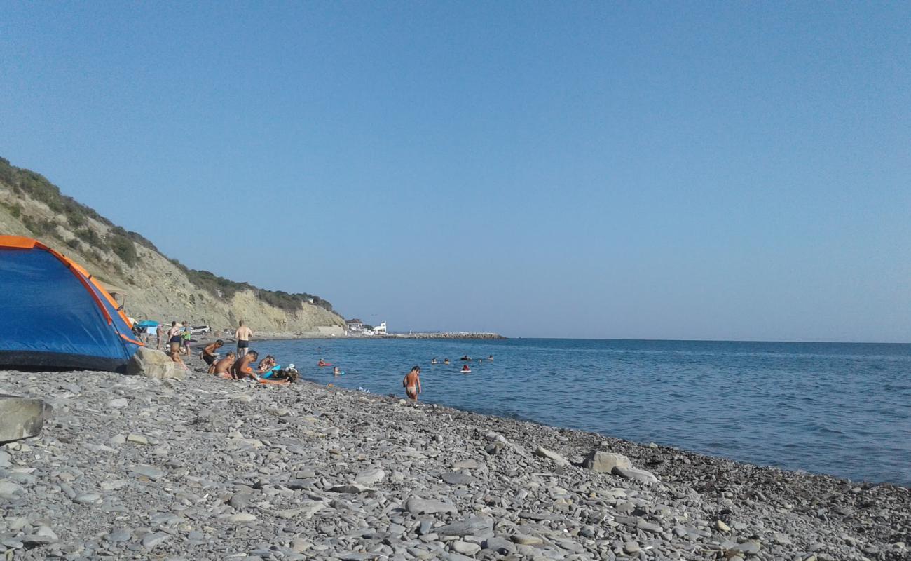 Mokraya Shchel Beach'in fotoğrafı gri çakıl taşı yüzey ile