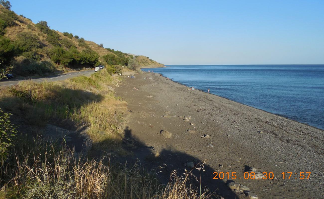 Morskoe wild beach'in fotoğrafı gri çakıl taşı yüzey ile