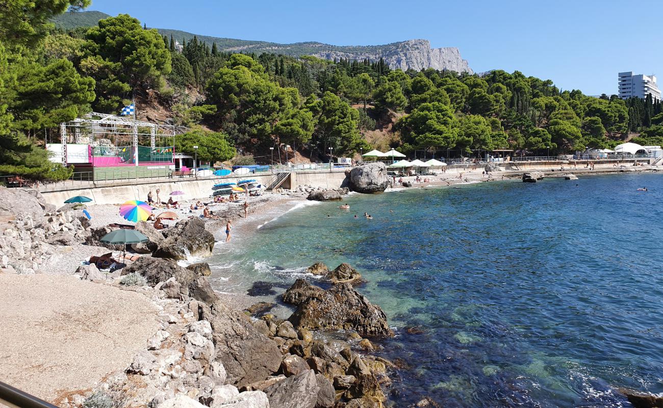 Foros Park beach'in fotoğrafı gri çakıl taşı yüzey ile