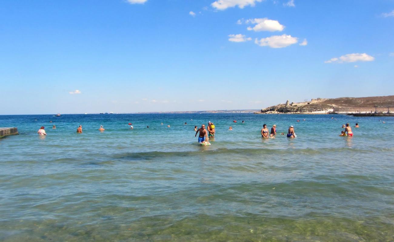 Sand beach'in fotoğrafı parlak kum yüzey ile