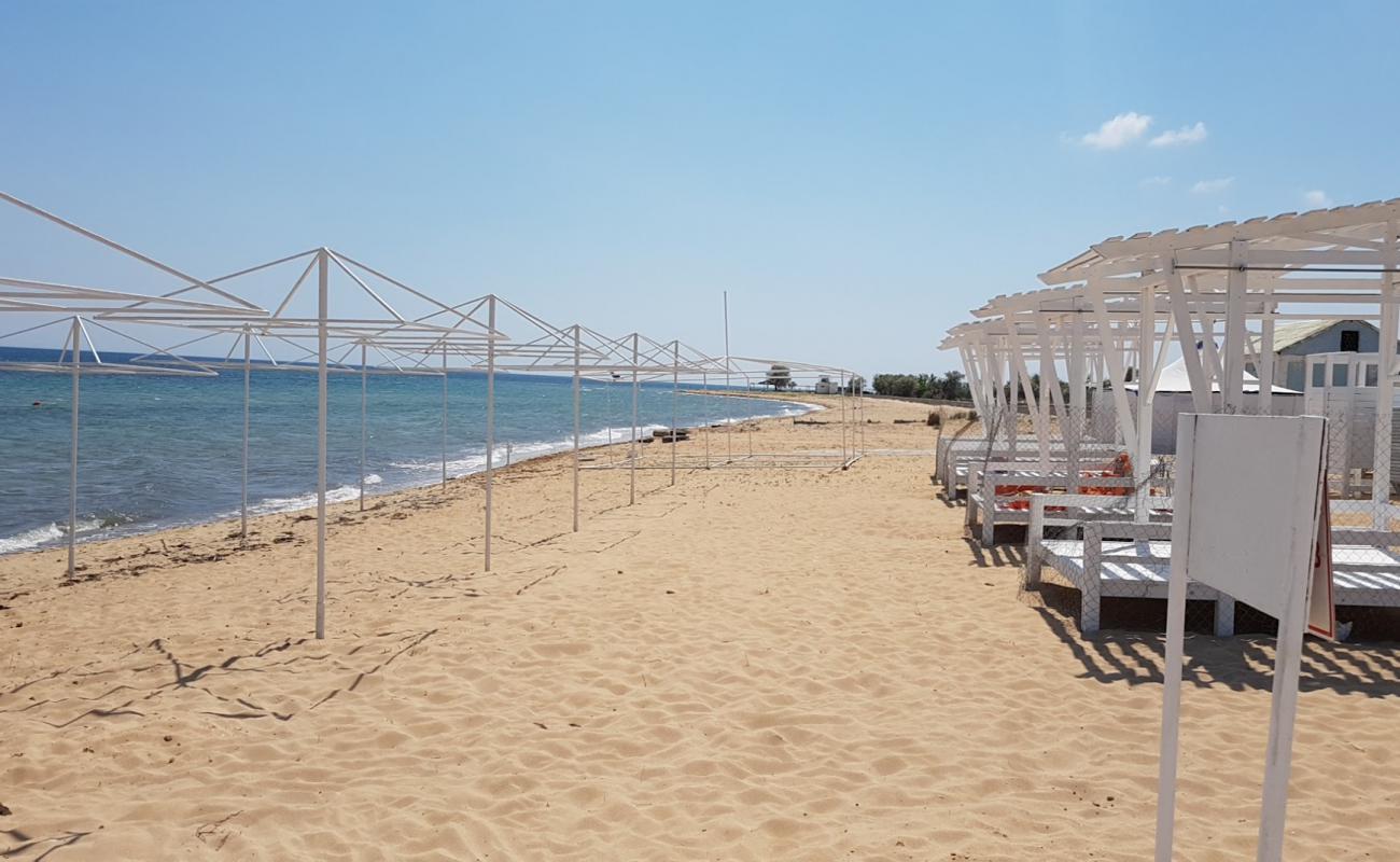 Zaozernoe beach'in fotoğrafı parlak kum yüzey ile