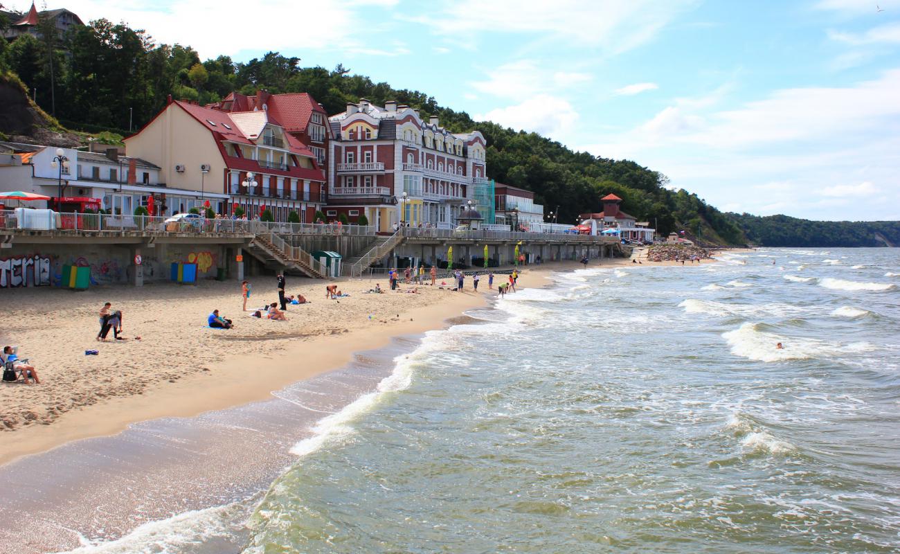 Svelogorskiy Beach'in fotoğrafı parlak kum yüzey ile