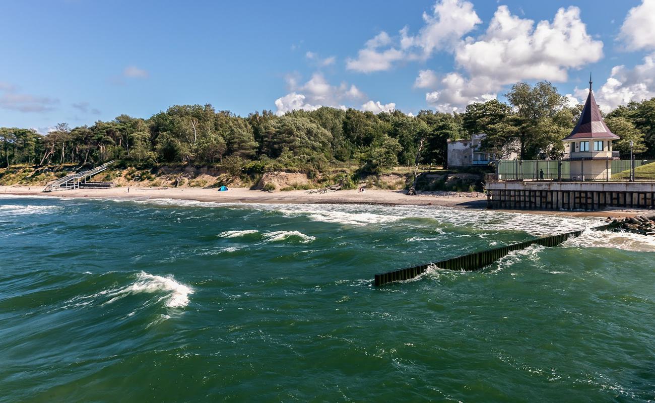 Zaostrov'ye Beach'in fotoğrafı açık bej kum yüzey ile