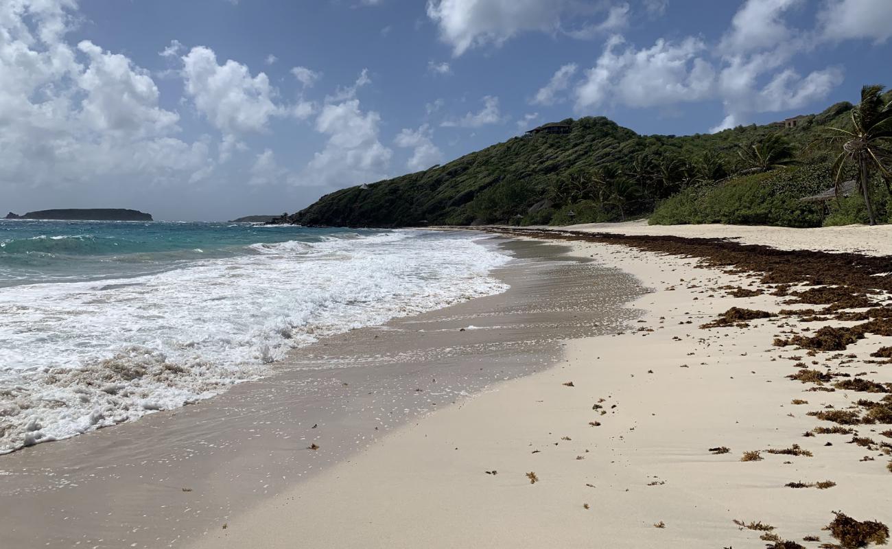 Macaroni beach'in fotoğrafı i̇nce bej kum yüzey ile