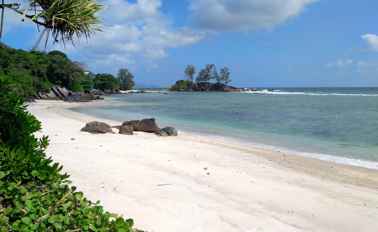 Port Glaud Lagoon Beach'in fotoğrafı açık bej kum yüzey ile