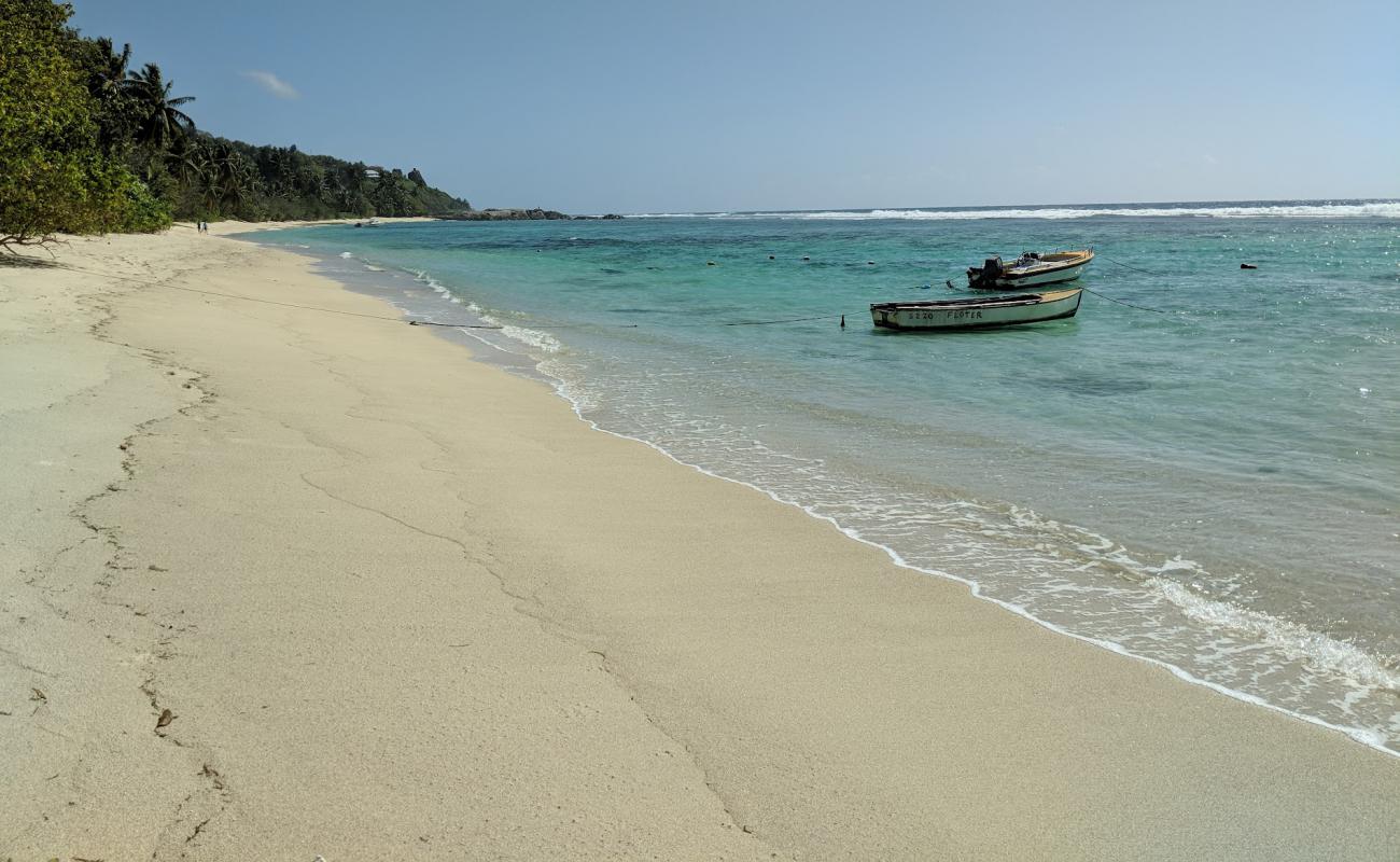 Anse Marie Louise Beach'in fotoğrafı i̇nce bej kum yüzey ile