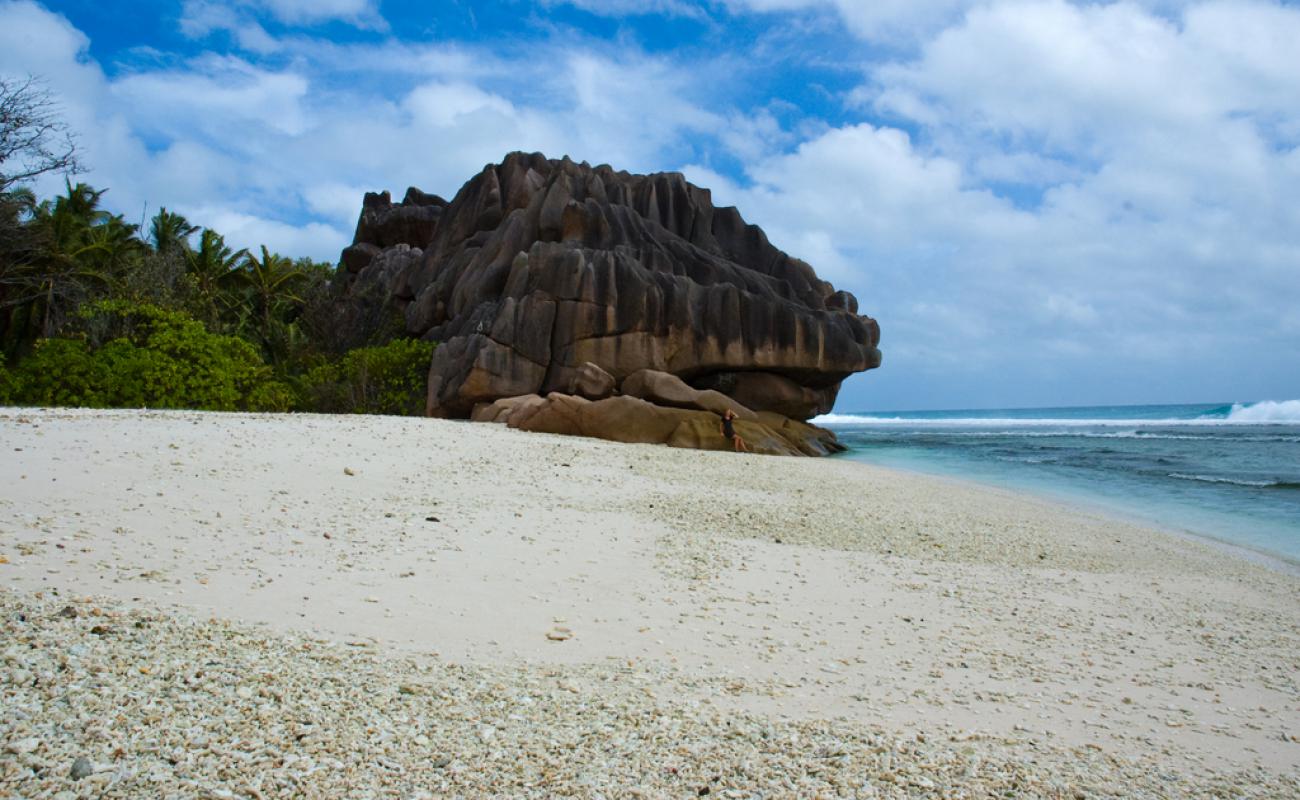 Anse Grosse Beach'in fotoğrafı beyaz kum yüzey ile