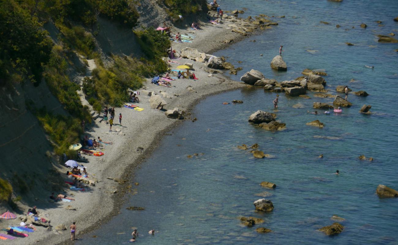 Plaza Mesecev Zaliv'in fotoğrafı kayalık arazi yüzey ile