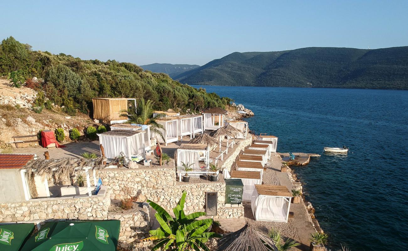 Feral Beach, Neum'in fotoğrafı gri çakıl taşı yüzey ile
