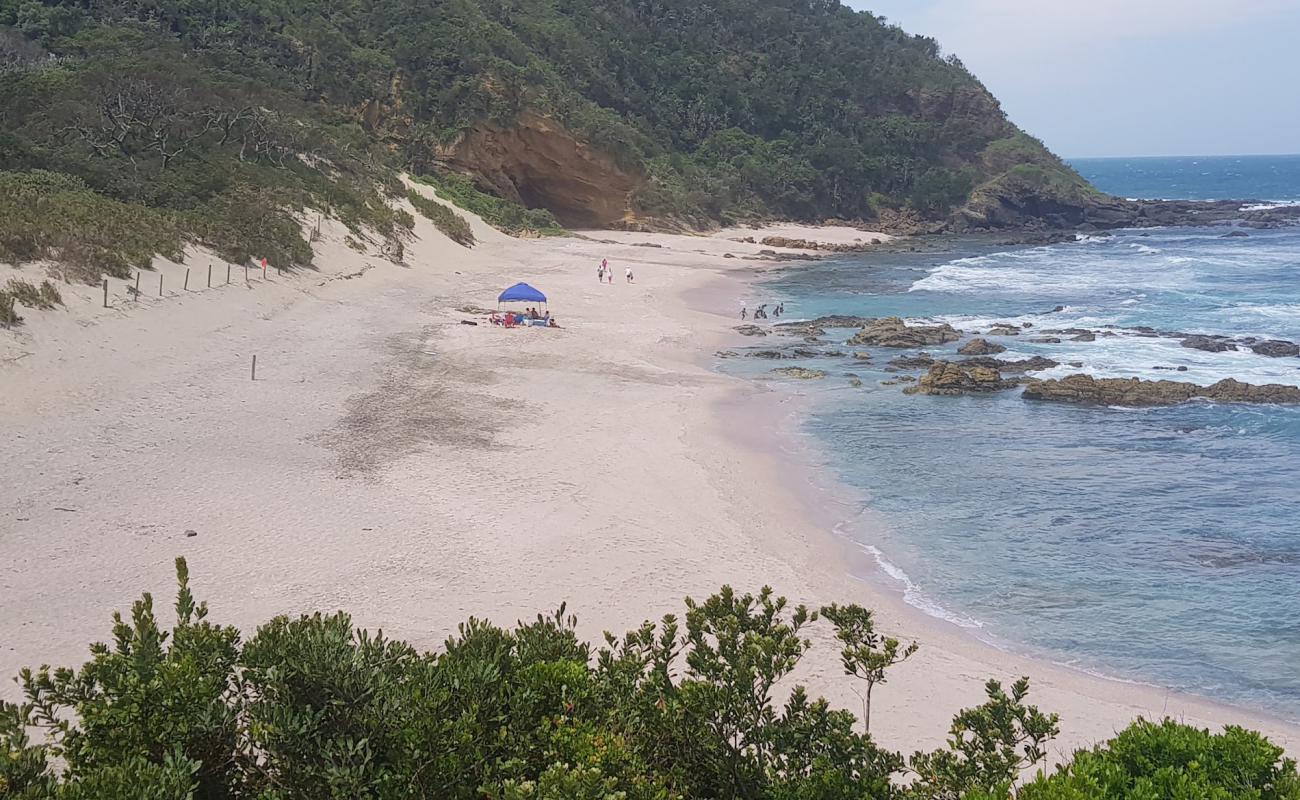 Umngazana beach II'in fotoğrafı bej kum ve kayalar yüzey ile