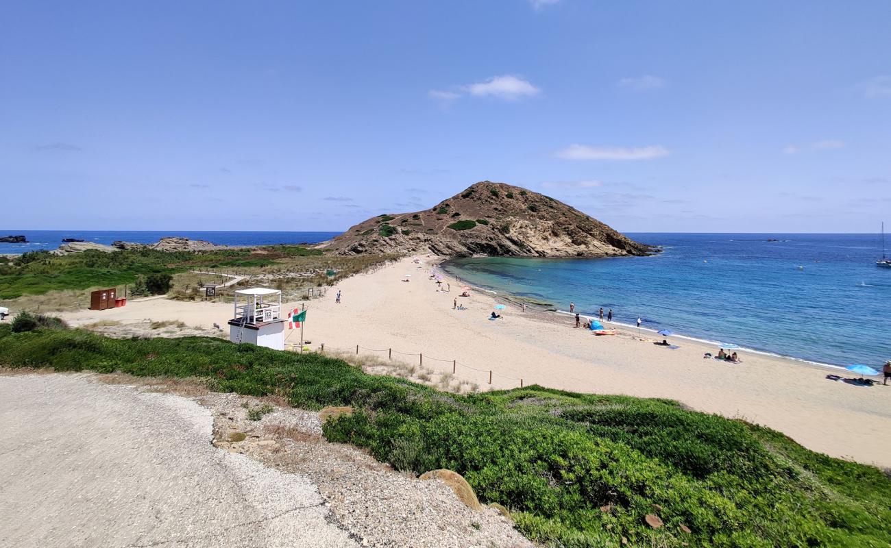 Cala Mesquida'in fotoğrafı parlak ince kum yüzey ile