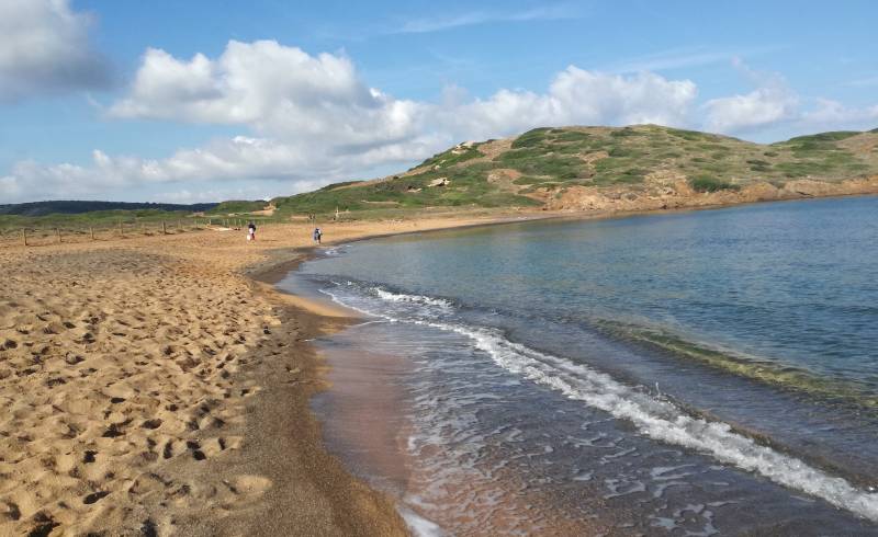 Platja de Binimel.la'in fotoğrafı kahverengi kum yüzey ile