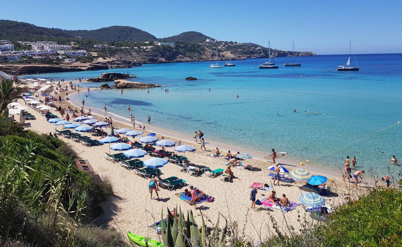 Cala Tarida'in fotoğrafı parlak ince kum yüzey ile