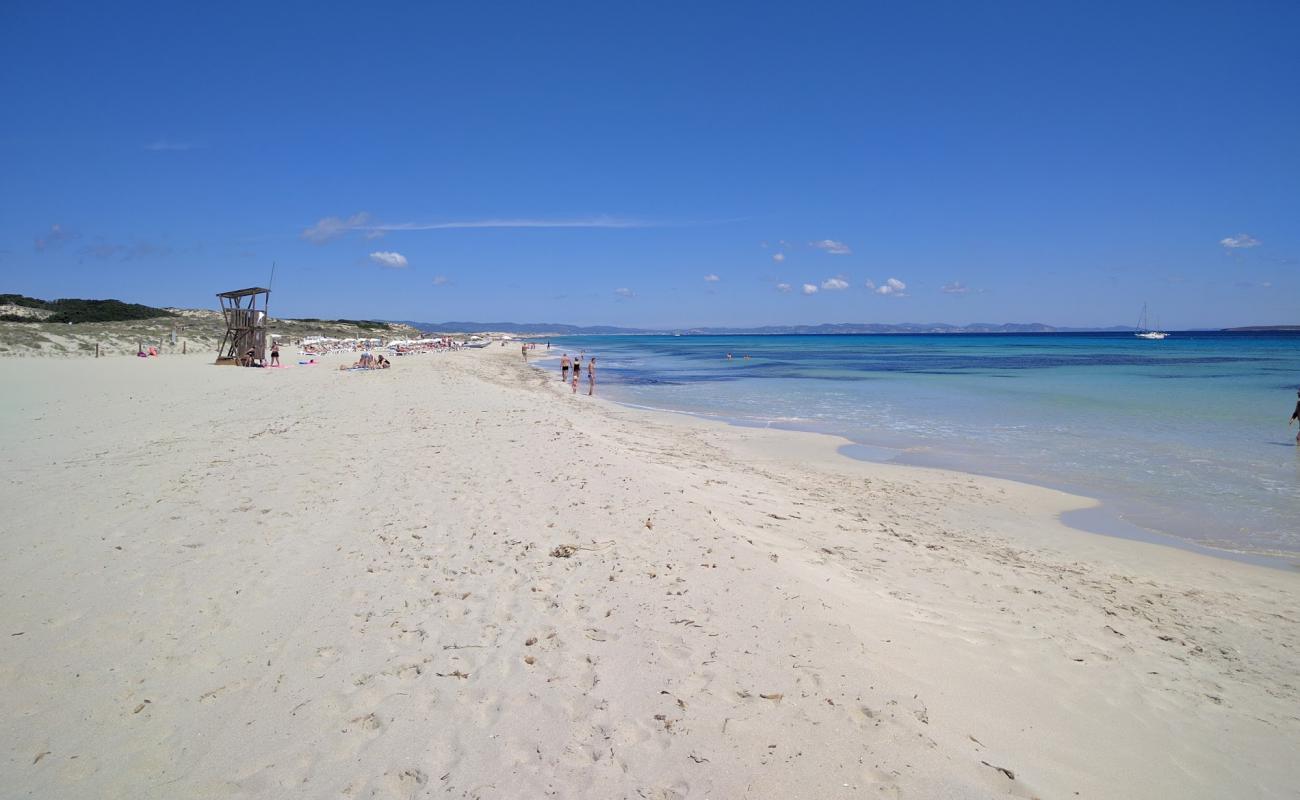 Platja de Llevant'in fotoğrafı beyaz ince kum yüzey ile