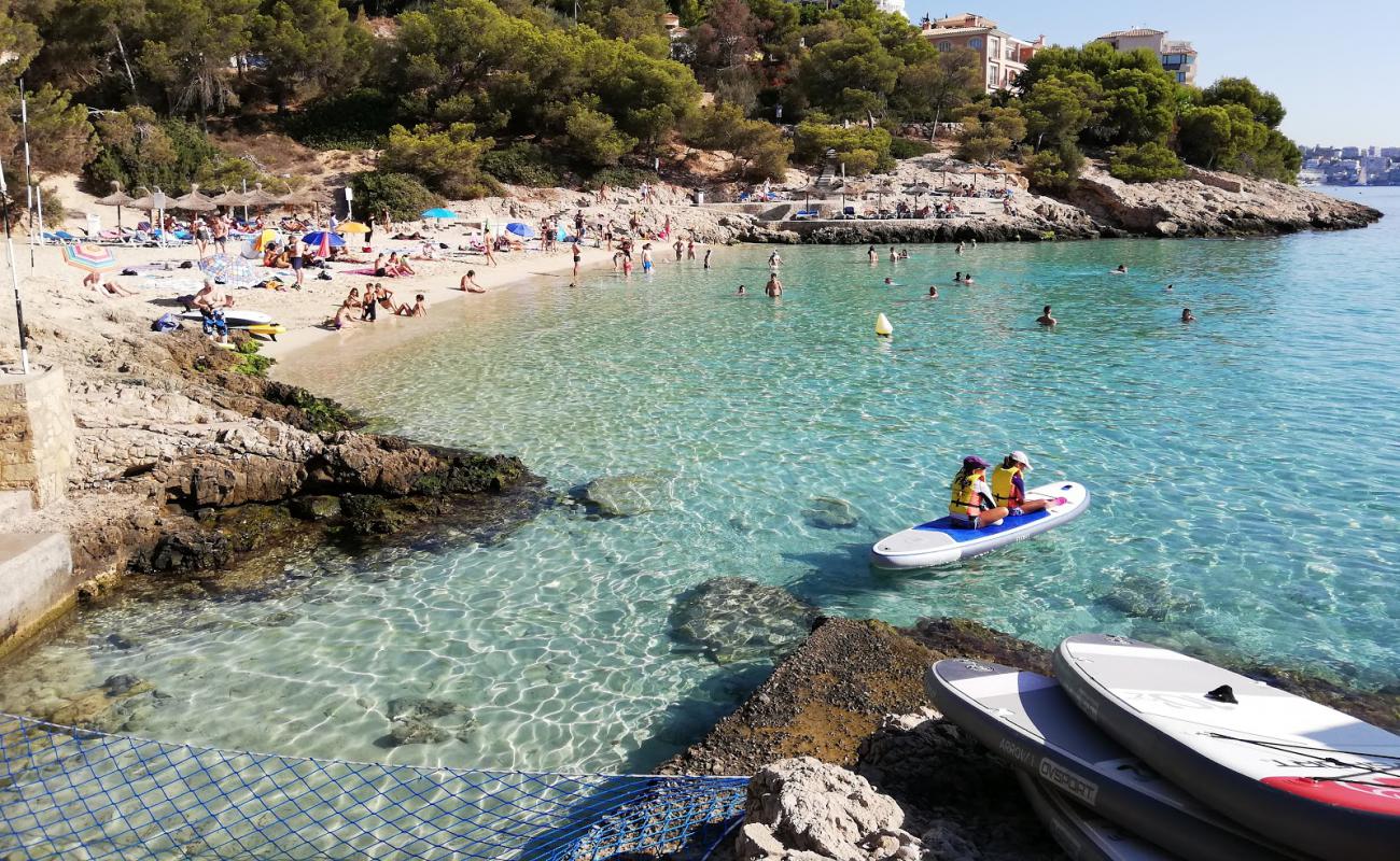 Playa de Illetes 2'in fotoğrafı i̇nce bej kum yüzey ile