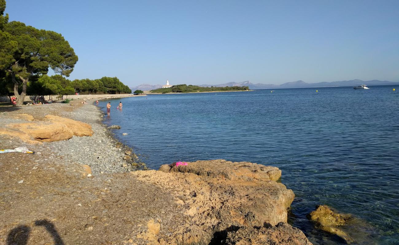 Platja d'Alcanada'in fotoğrafı gri çakıl taşı yüzey ile